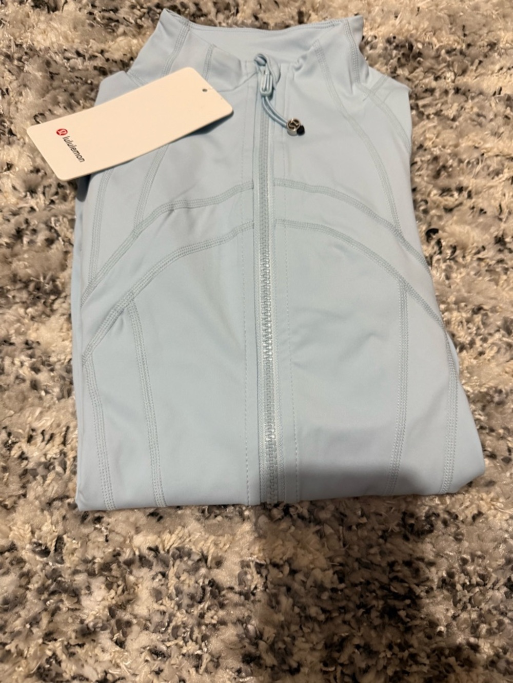 lululemon athletica Pale Blue Zip-Front Muscle Tee